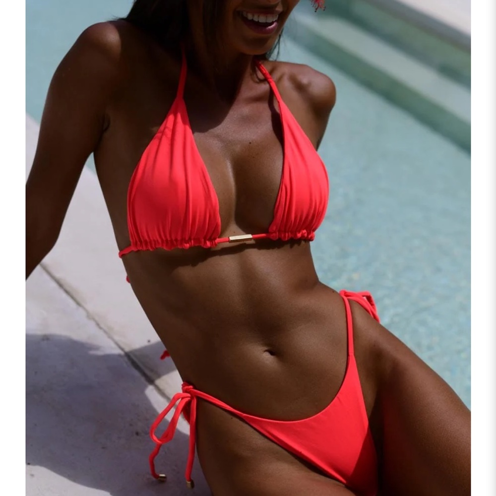NWT: Gorgeous Bright Orange Bikini set by Plumeria